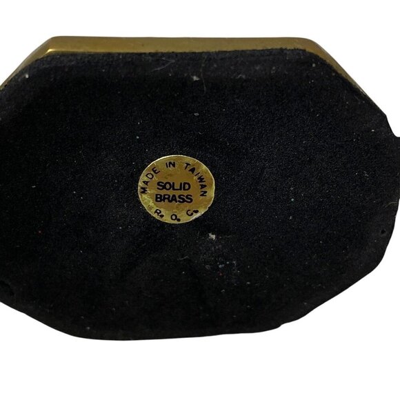 Christmas Carousel Horse Figurine Ceramic Brass 4" Holiday Decor - Picture 8 of 10